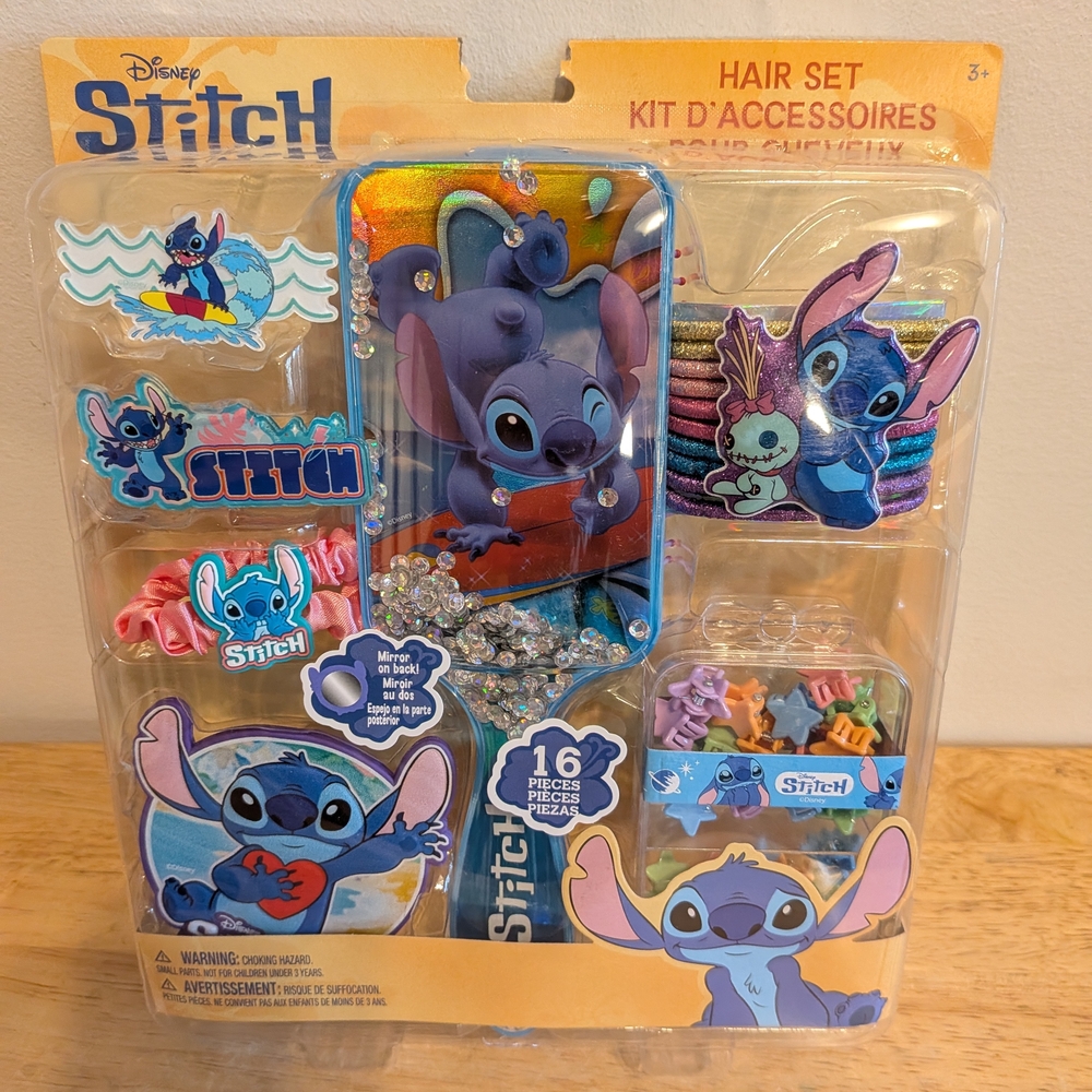 Disney Stitch Hair Accessory Set - Blue and Pink